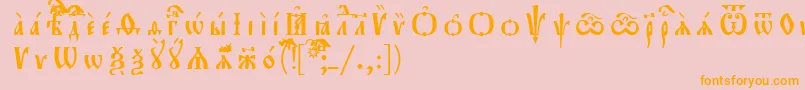 Orthodox.TtUcs8Р Р°Р·СЂСЏРґРѕС‡РЅС‹Р№ Font – Orange Fonts on Pink Background